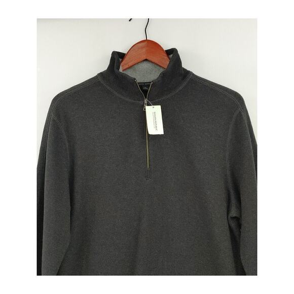 Banana Republic Sweater Mens Medium Heather Gray 1/4 Zip Casual Commute - Picture 4 of 13